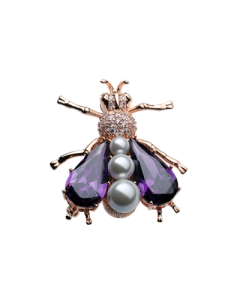JCB Pin Fly Amethyst Pearl