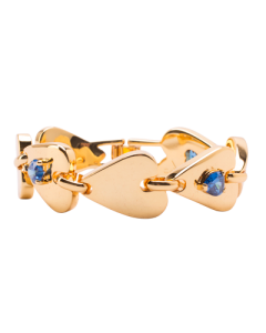 JCB Bracelet Heart Link Blue